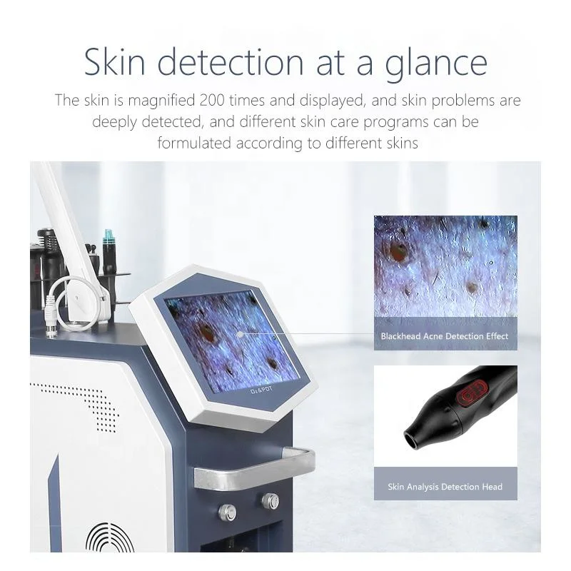 Professional 5 Color Light Water Dermabrasion Machine Oxygen Jet Apua Peel Machine with Skin Analyzer