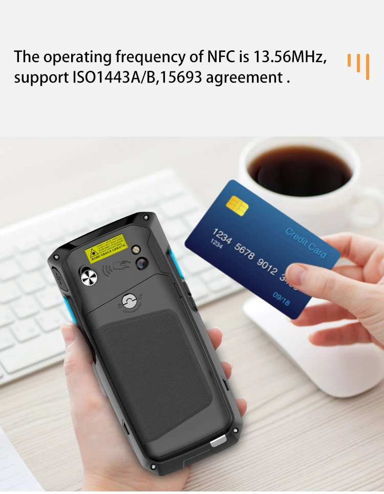 Android 9.0NFC Industrial PDA Barcode Scanner Rugged PDA Device for Warehouse Management