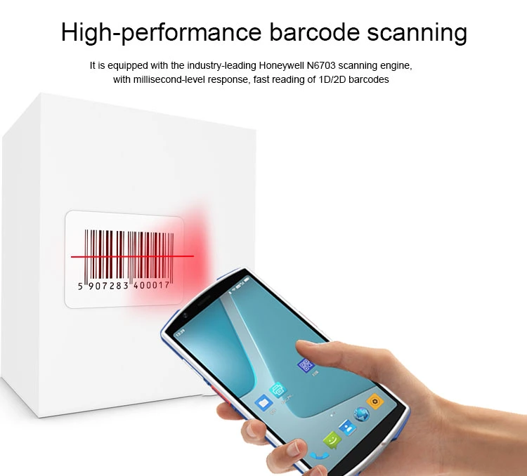 New Android 10.0 NFC Industrial PDA Barcode Scanner Rugged PDA Device for Medical Care/Warehouse Management
