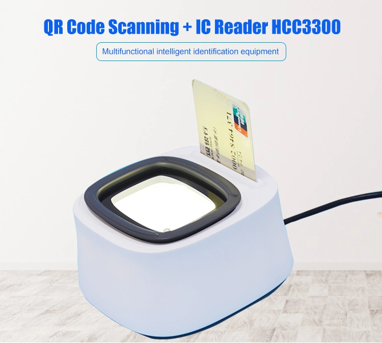 Multi-Functional USB Smart Card IC Chip Reader Pdf417 Qr Scanner Device for Industrial and Commercial Taxation Hcc3300